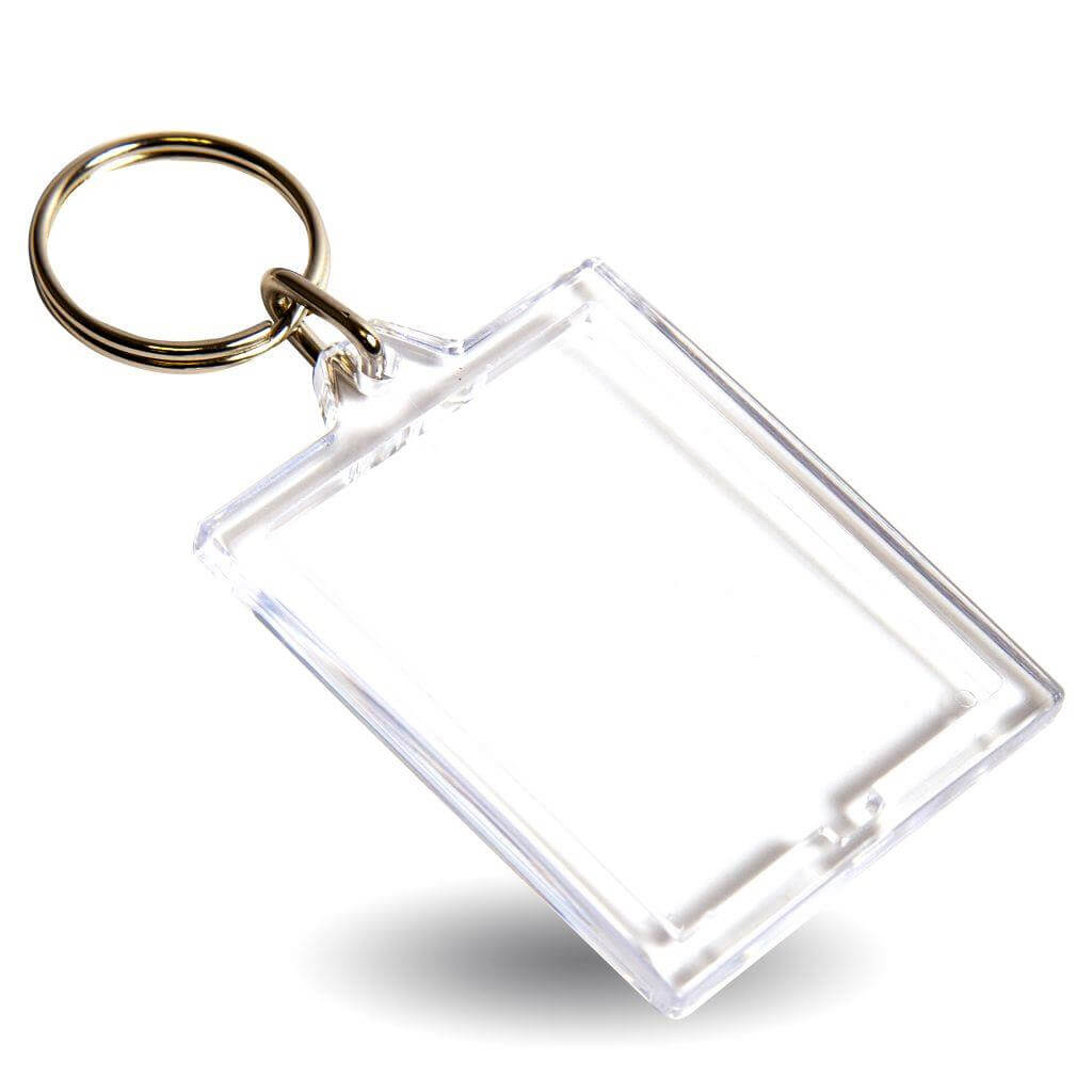Buy E1 Rectangular Blank Plastic Photo Insert Keyring - 45 x 35mm - Pack of 50 from £20.40 Online
