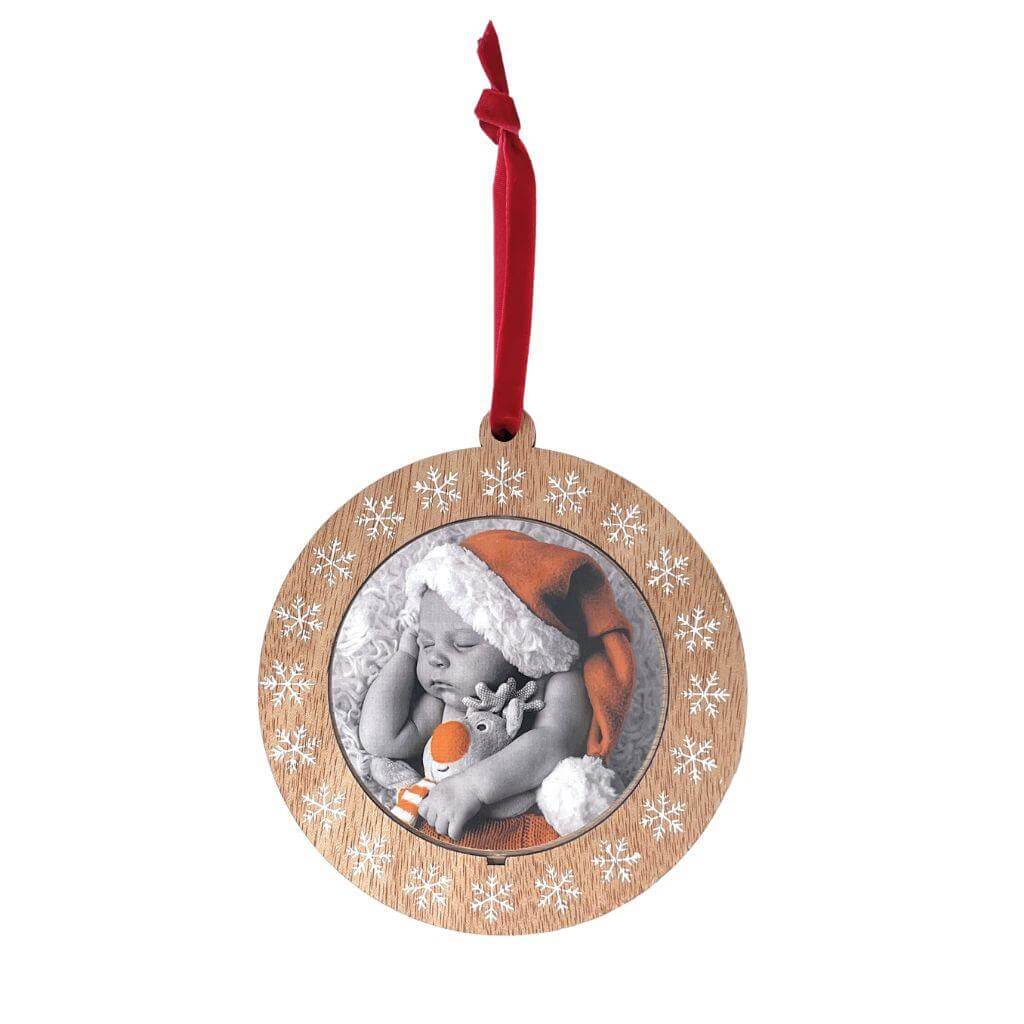 Buy 70mm Round Xmas Hanger - White Snowflake - Pack of 6 from £28.08 Online