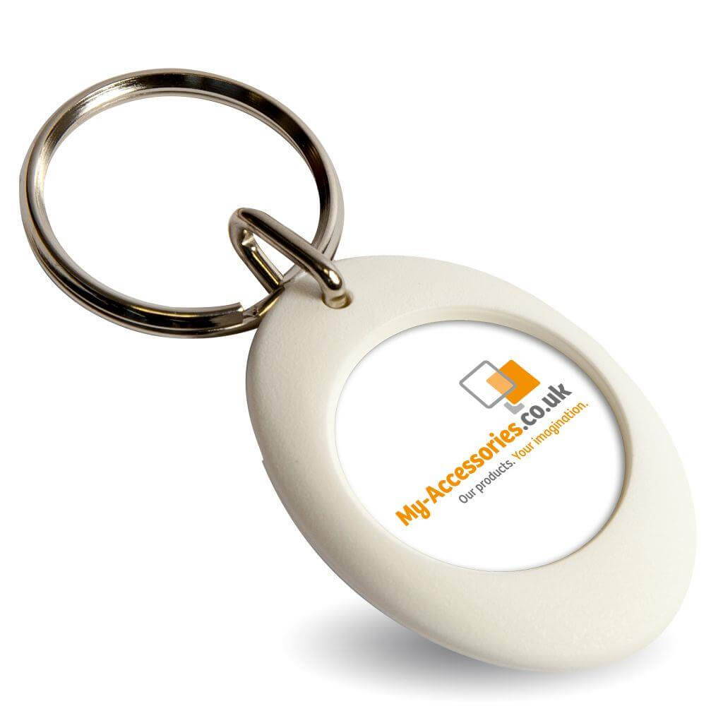 Buy CR-ZD Round Blank Plastic Photo Insert Keyring - 25mm - Pack of 10 from £5.20 Online