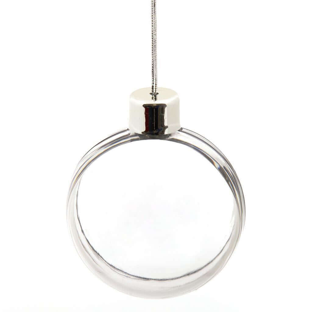 Buy 80mm Round (3 inch) Blank Plastic Bauble with Cap - Pack of 6 from £21.72 Online