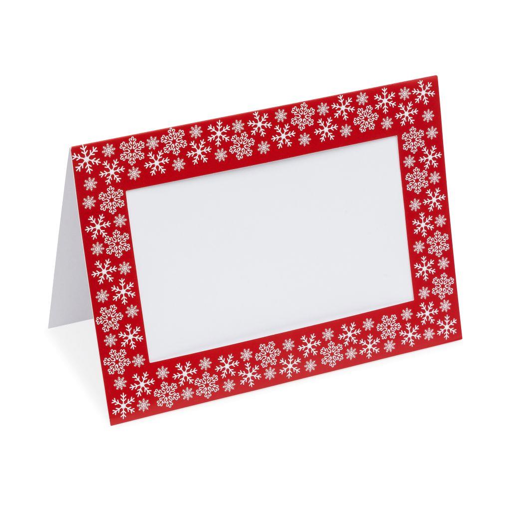 6 X Christmas Photo Frame Cards & Envelopes Personalised Any Family